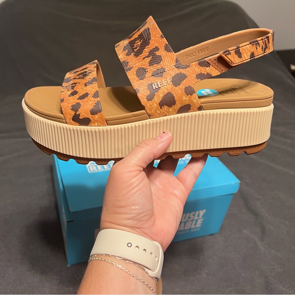 Reef Animal Print Platform Sandals